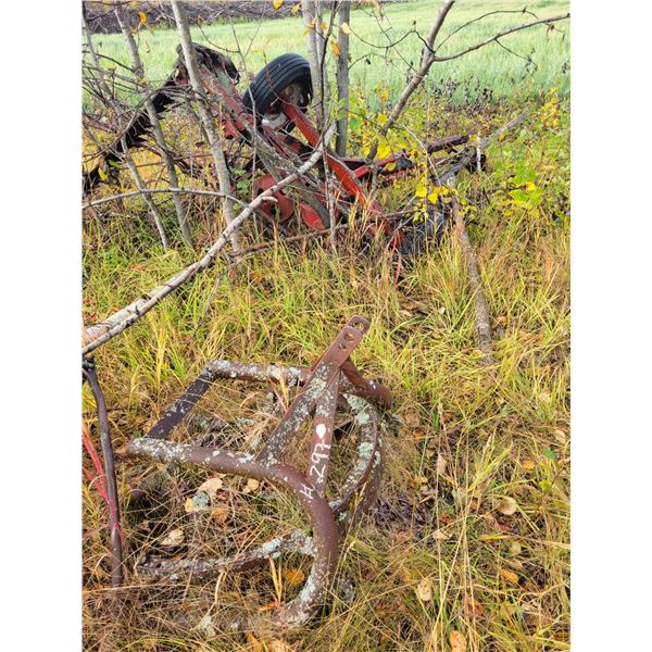 parts off a 3 pt hitch fertilizer spreader & scrap IH mower