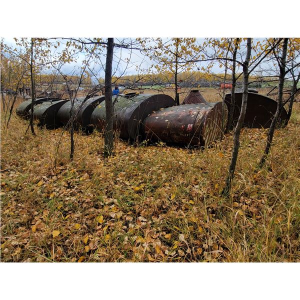 6- Various steel tanks, approx. 500-gal