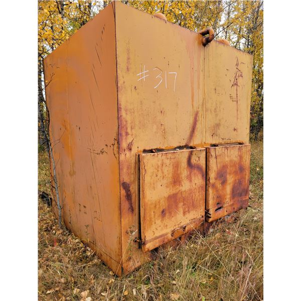 Steel cement hopper, approx. 8 ft x 81/2 ft x 10 ft High