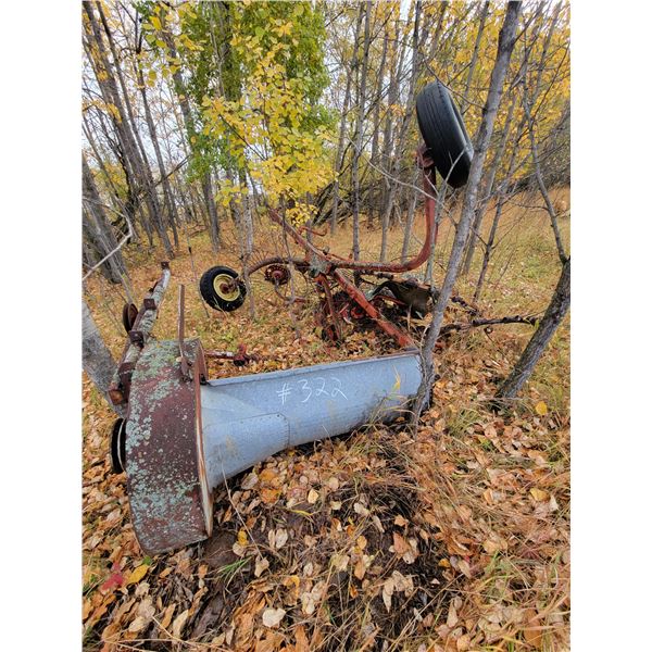 Combine chaff plow attach. & misc. wheel rake parts