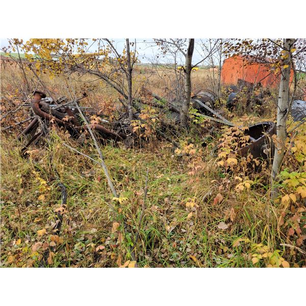 Qty of misc. scrap metal, heavy cable wire, etc., selling by the pile