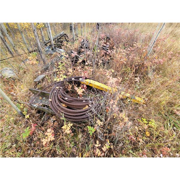 Qty of misc. scrap metal, heavy cable wire, etc., selling by the pile