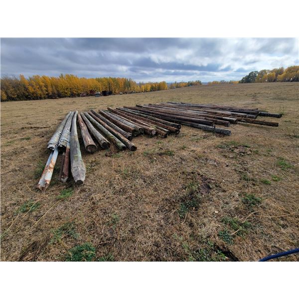 Approx. 36- power poles, various lengths
