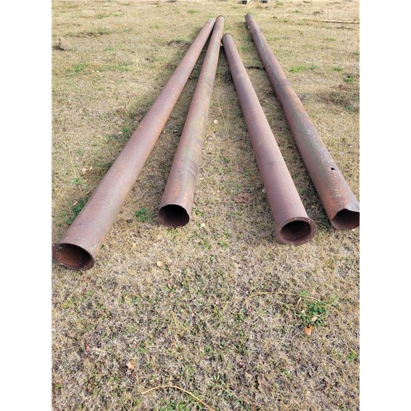 4- Steel grain spouts, various lengths