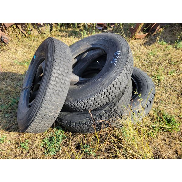 4- Various 8.25 x 20 tube type tires & tubes
