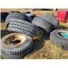 Image 1 : Qty of used wide front steering tires, some on rims