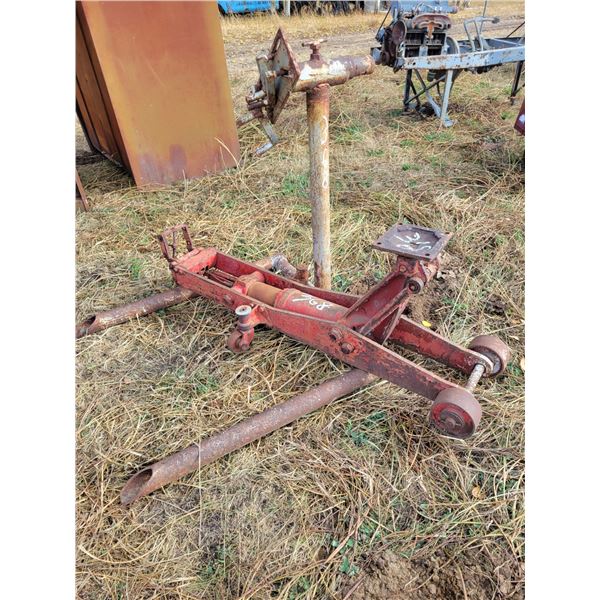Old floor jack & engine stand