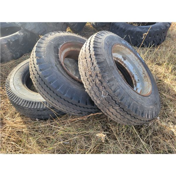 Qty of 7.00x14.5 mobile home trailer tires & rims