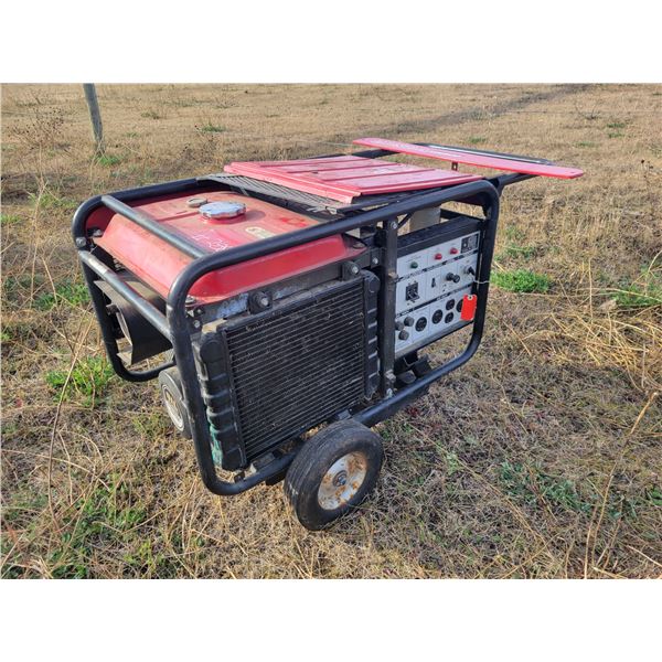 Honda generator ES 6500, was working, needs engine repair, sold as is