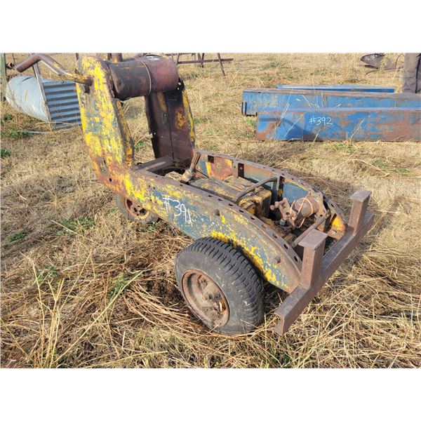 Prime mover, power wheel barrow, frame & trans, sold as is