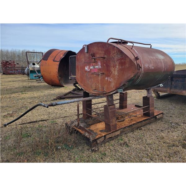 Approx. 500-gal water tank on stand