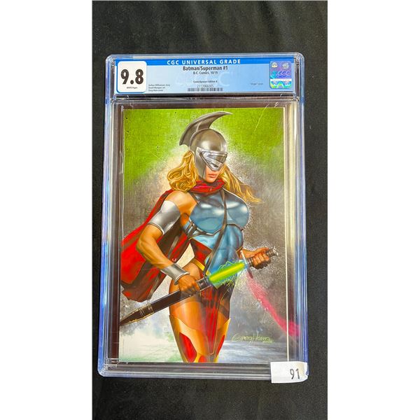 CGC 9.8 DC BATMAN/SUPERMAN #1 EXCLUSIVE GREG HORN LOW PRINT VIRGIN COMIC BOOK