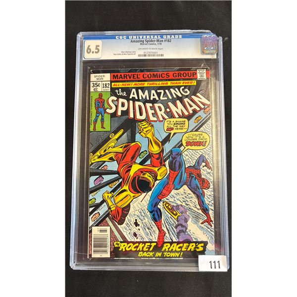 CGC 6.5 MARVEL THE AMAZING SPIDER-MAN #182 COMIC BOOK (SLAB CORNER DAMAGED)