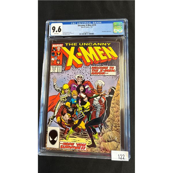 CGC 9.6 MARVEL UNCANNY X-MEN #219 COMIC BOOK