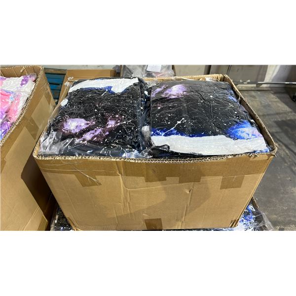CASE OF ONE SIZE FITS ALL  BLACK UNIVERSE  BLANKET HOODIES