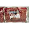 Image 2 : (2) RED FLEECE LINED HEATED BLANKETS WITH 3 HEATING LEVELS