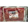Image 2 : (2) RED FLEECE LINED HEATED BLANKETS WITH 3 HEATING LEVELS