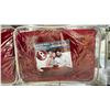 Image 2 : (2) RED FLEECE LINED HEATED BLANKETS WITH 3 HEATING LEVELS