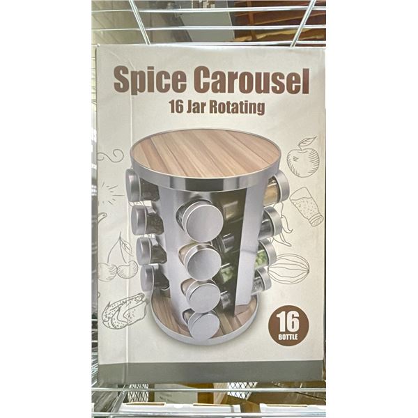 16 BOTTLE ROTATING SPICE CAROUSEL