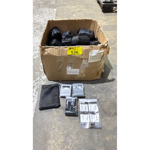 CASE OF 3 PIECE HIP RESISTANCE BANDS SETS IN SOFT TRANSPORT CASES