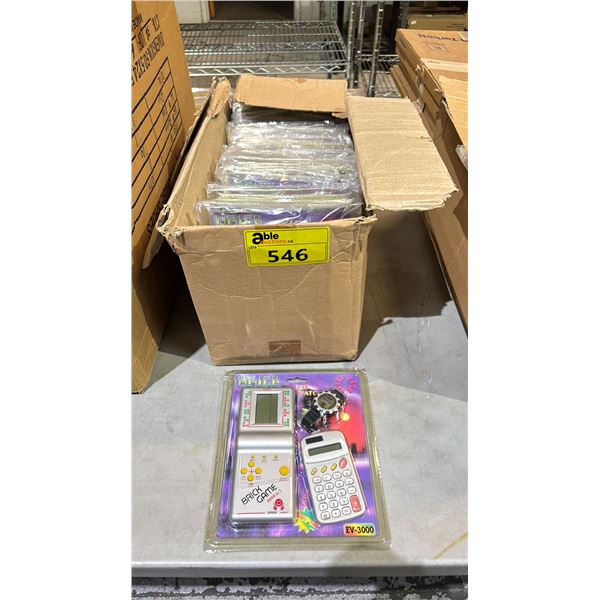CASE OF BRICK GAME VALUE PACKS: EACH INCLUDES BRICK GAME, LED WATCH & CALCULATOR