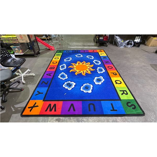 COLOURFUL 140CM X 99CM COUNTING AND ALPHABET AREA CARPET
