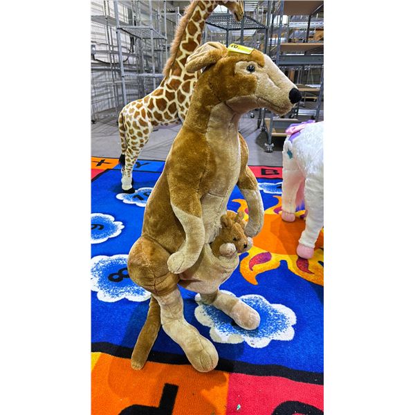 33" TALL MELISSA & DOUG PLUSH KANGAROO WITH JOEY