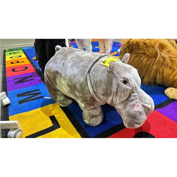 APPROXIMATELY 27 L X 14 T PLUSH HIPPOPOTAMUS