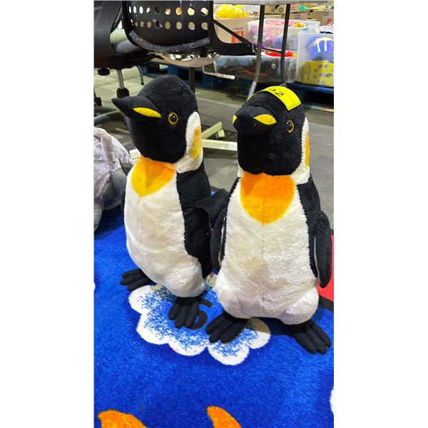 PAIR OF 24  TALL MELISSA & DOUG PLUSH EMPEROR PENGUINS