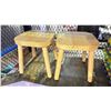 Image 2 : 2 SMALL WOOD STOOLS, 20 INTERLOCKING FOAM TILES & BOX OF BALLS, FOAM BLOCKS & MORE