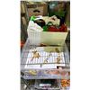 Image 2 : TOTE OF MELISSA & DOUG WOOD BUILDING PIECES & 2 TOTES OF ASSORTED CHILDREN'S PROPS & DECORATION