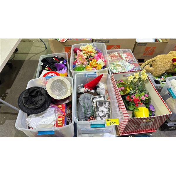 PALLET OF ASSORTED CHILDREN'S COSTUME HATS, FAUX PLANTS & MORE *MUST TAKE ALL ON PALLET*