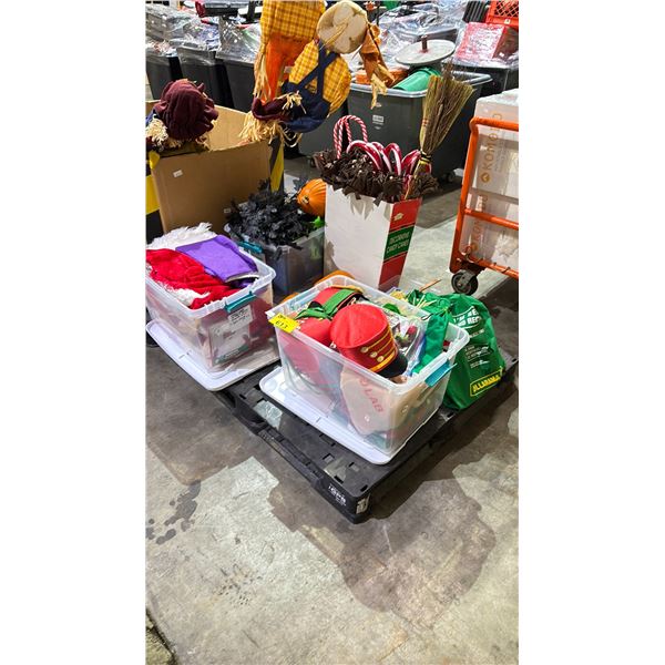 PALLET OF ASSORTED CHRISTMAS & HALLOWEEN DECORATIONS *MUST TAKE ALL ON PALLET*