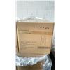 Image 2 : BOX OF 2 KD FURNITURE LIGHT BLUE SIDE CHAIRS WITH GOLD FINISH LEGS - C1-MM001S - B
