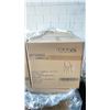 Image 2 : BOX OF 2 KD FURNITURE LIGHT BLUE SIDE CHAIRS WITH GOLD FINISH LEGS - C1-MM001S - B