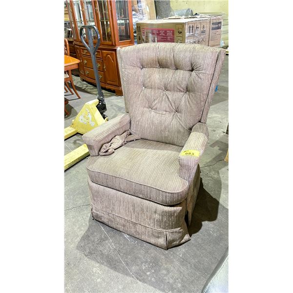 FABRIC UPHOLSTERED EA-Z-BOY ROCKING RECLINER