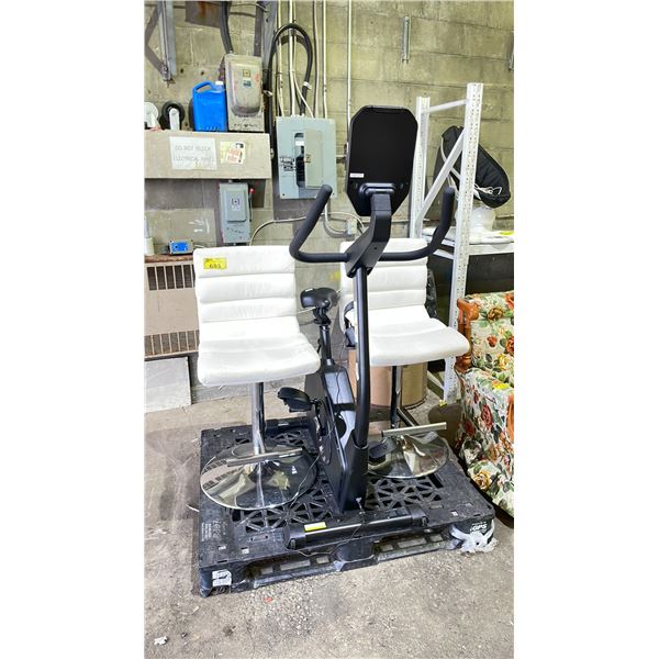 PALLET OF 2 BAR STOOLS & ADIDAS STATIONARY EXERCISE BIKE