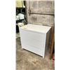 Image 2 : SMALL WHITE 3 DRAWER DRESSER APPROXIMATELY 31.5"W X 19.5"D X 30"T
