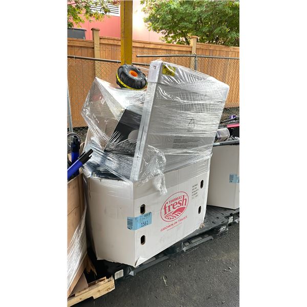 PALLET OF LED LIGHTS, FOLDING TABLE, VACUUMS & MORE *WORKING CONDITION UNKNOWN/