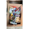 Image 2 : 2 BOXES OF ASSORTED PLASTIC CUPS, CRAFT SUPPLIES & TOYS