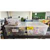 Image 2 : (3) CLEAR TOTES OF ASSORTED PLASTIC ANIMALS & DINOSAURS