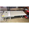 Image 2 : GREY DESK WITH KEYBOARD TRAY - APPROX. 66"W X 24"D X 29"H