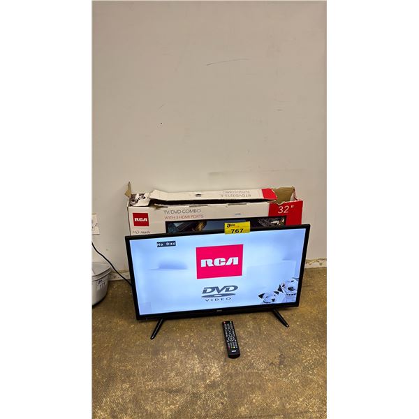 RCA 32" TV/DVD COMBO WITH 3 HDMI PORTS, REMOTE & POWER CORD *TESTED/WORKING*