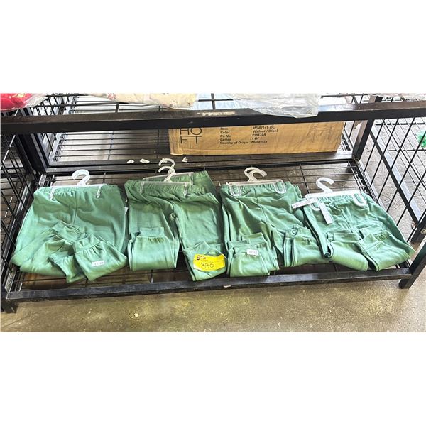 (10) PAIRS OF UKIDS TODDLER'S GREEN JOGGING PANTS (ASSORTED SIZES)