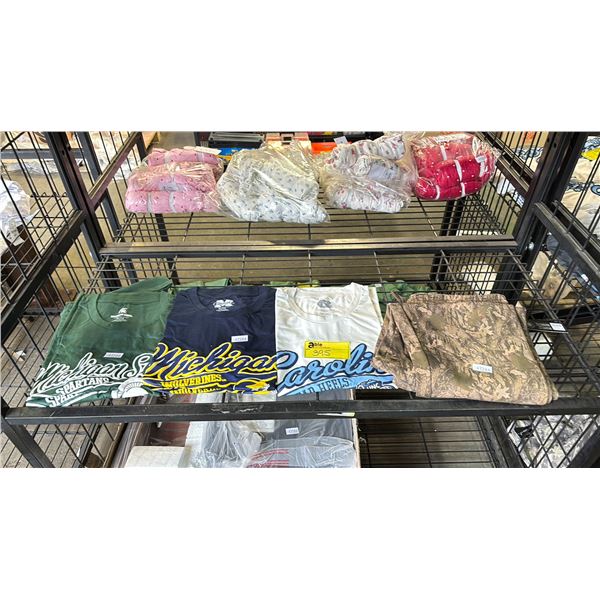 (5) ASSORTED US UNIVERSITY SPORT T-SHIRTS & 1 PAIR OF JOGGING PANTS (ASSORTED SIZES)