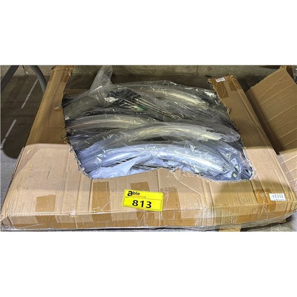 BOX OF SILVER 26" FENDERS WITH FASTENERS