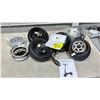 Image 1 : 5 ASSORTED SCOOTER WHEEL & 2 WHEEL HUBS