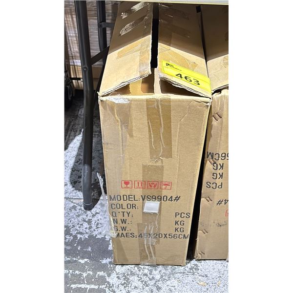 WHITE 3-SHELF SALON TROLLEY *IN BOX* (APPROX. 20" TALL)