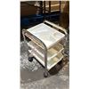Image 2 : WHITE 3-SHELF SALON TROLLEY *IN BOX* (APPROX. 20" TALL)