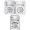 Image 2 : Group of (3) NGC Graded Morgan Silver Dollars, 1887 // 1896,